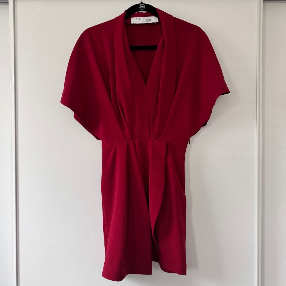 Iro Raelina Dress Size Fr 34 XS Burgundy